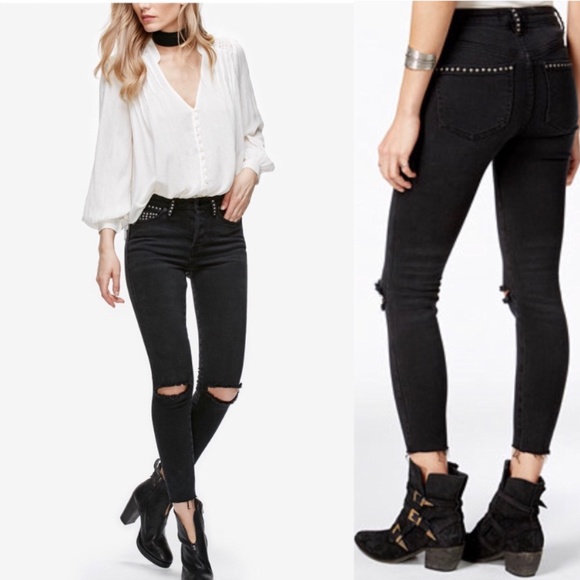 Free People Denim - Free People Payton Studded Jeans